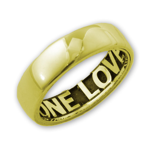 14k Gold Comfort Fit Inside Engraved English Promise Ring